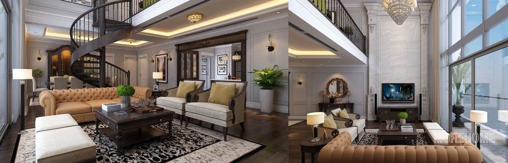 Thiết kế nội thất và thi công nội thất căn hộ chung cư duplex Mandarin Garden - Chị Lan